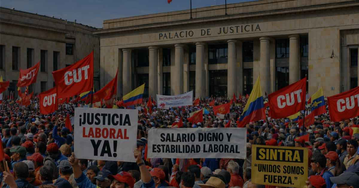Sindicatos se toman las calles: movilización nacional en defensa del salario mínimo vital.